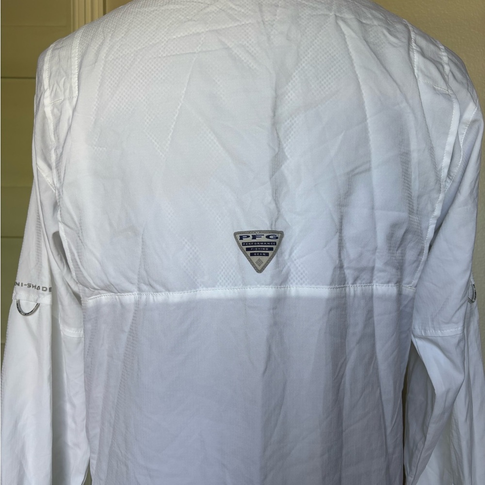 Columbia White Casual Button Down Shirt Lightweight - Picture 4 of 5